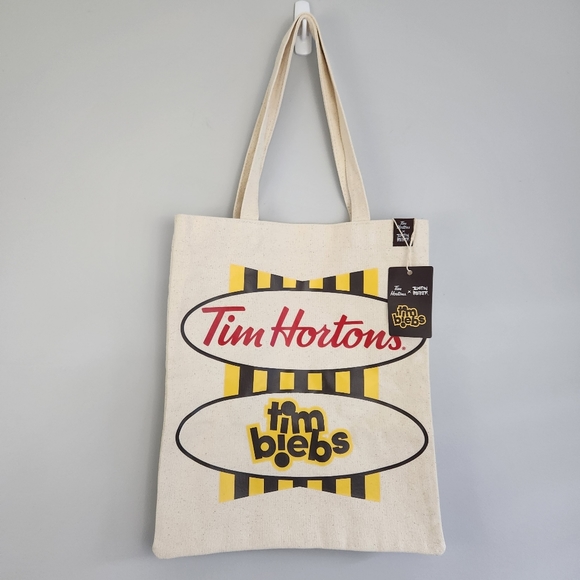 BNWT Tim Biebs Tote Bag Tim Hortons x Justin Bieber Collection - Picture 2 of 9